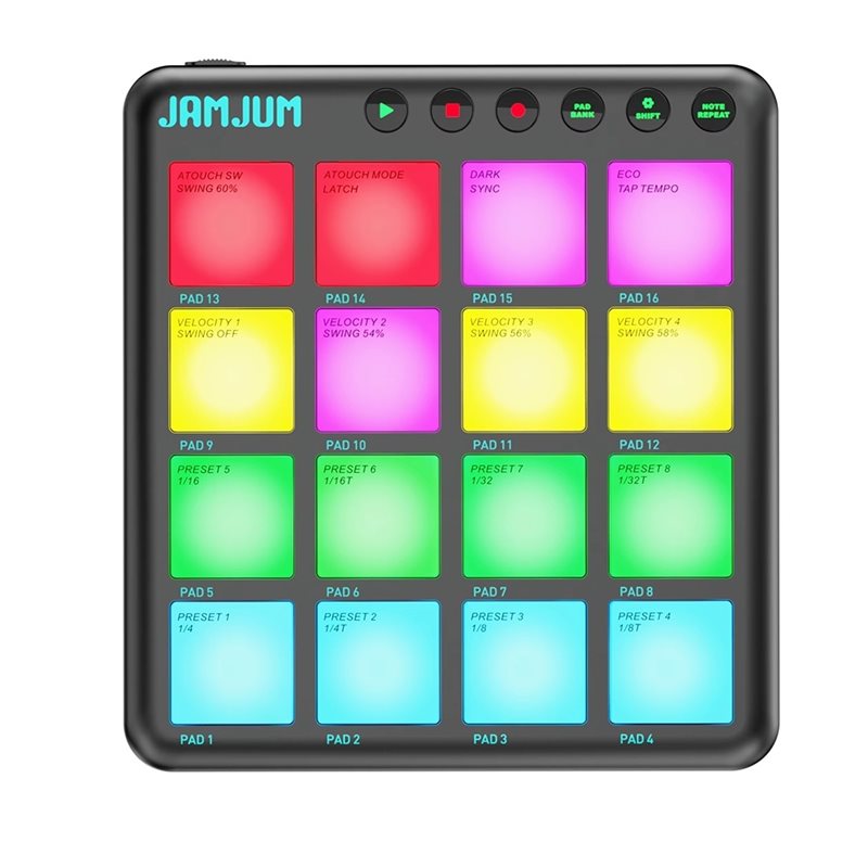 Midi Controller Pad - 【여행 필수품】JAMJUM MIDI 컨트롤러 16키 다이나믹